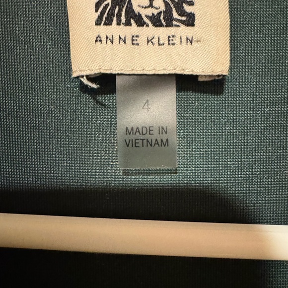 Anne Klein Velvet Wrap Dress with Gold Accent - Picture 2 of 3